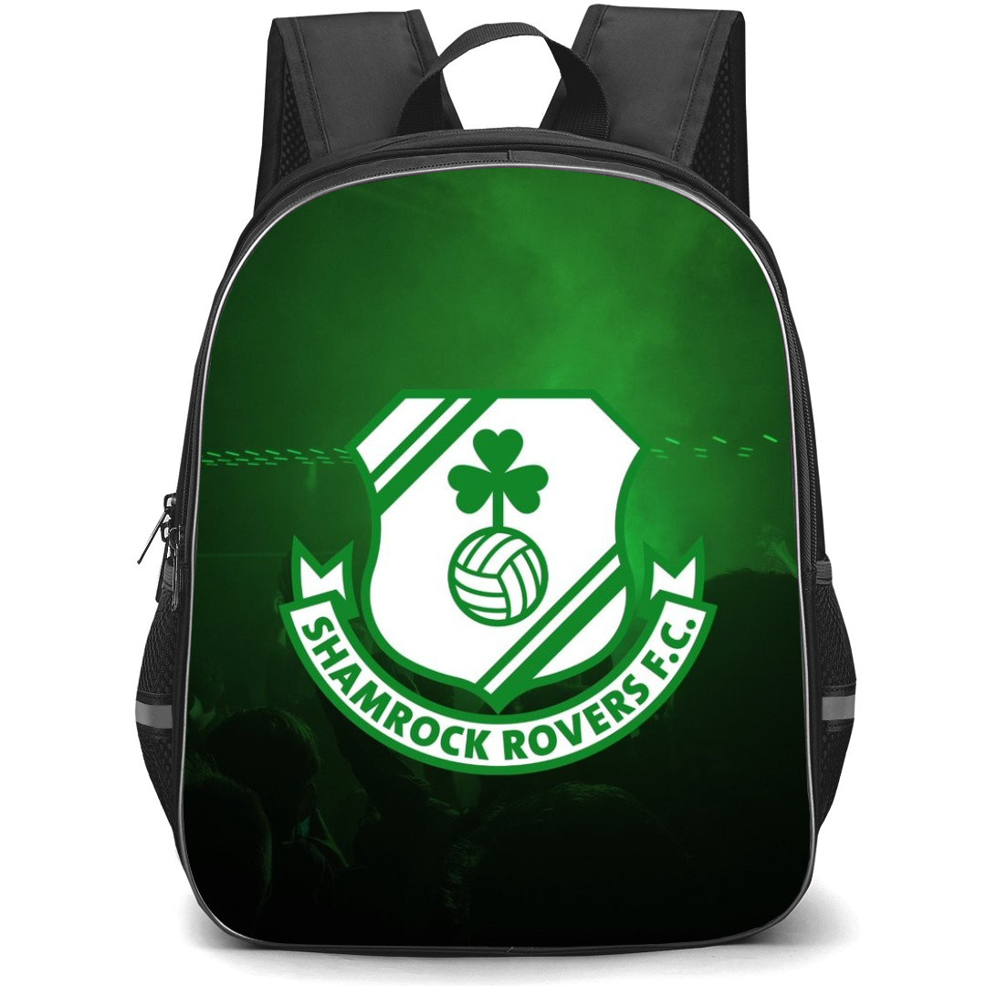 Shamrock Rovers FC Backpack School Bag StudentPack - Logo Crown Green Background