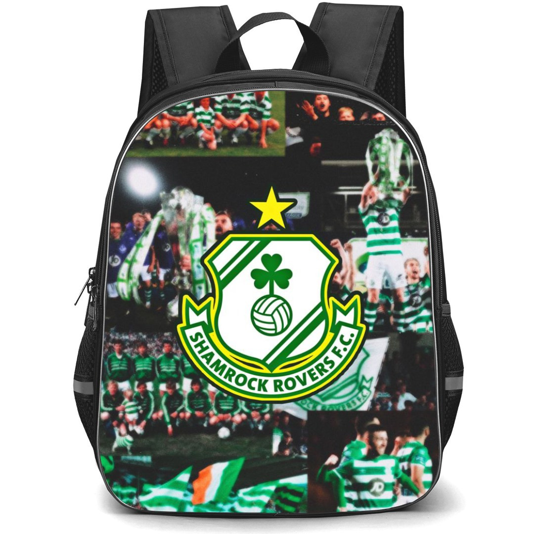 Shamrock Rovers FC Backpack School Bag StudentPack - Logo Team Collage Background