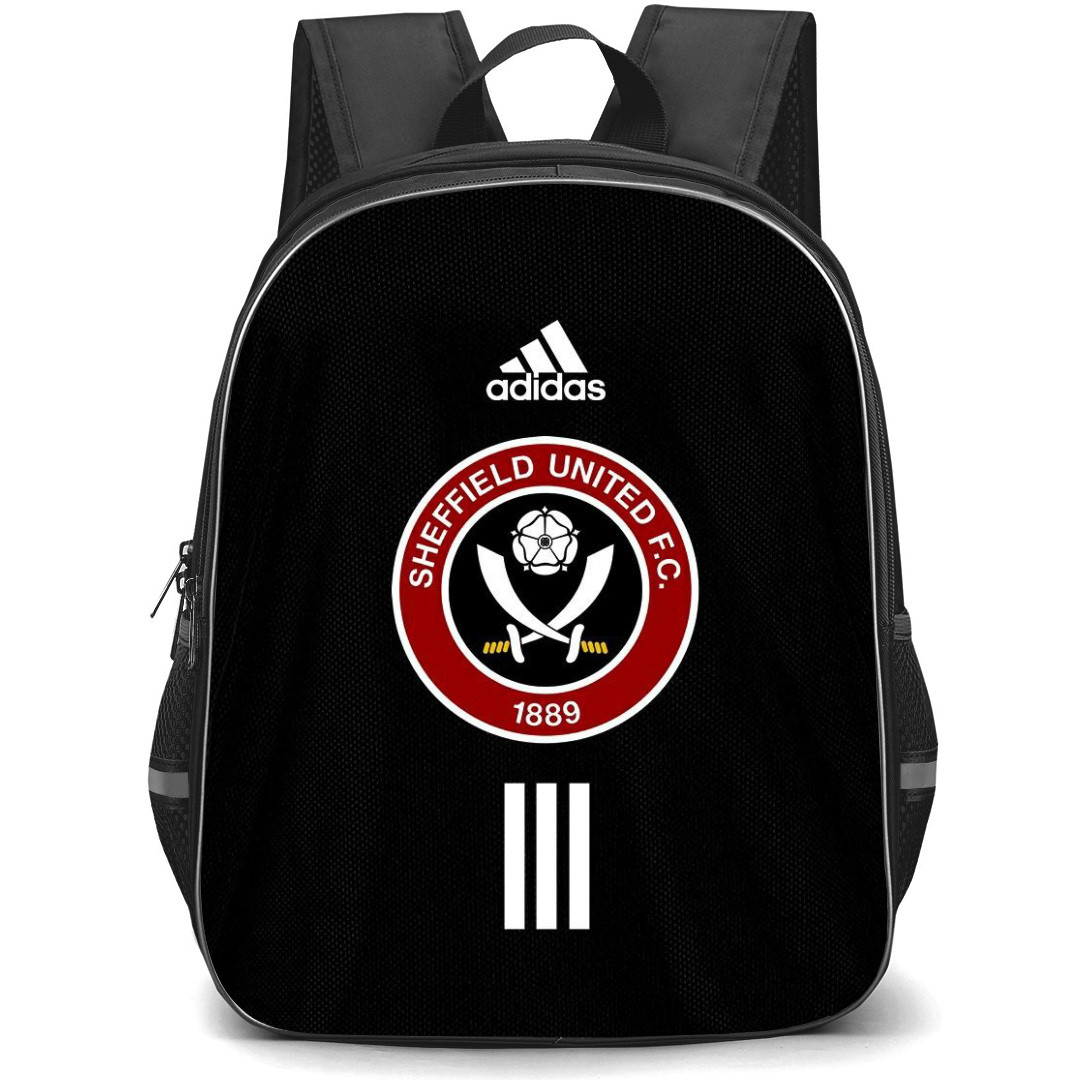 Sheffield United F.C. Backpack StudentPack - Sheffield United F.C. And Adidas Logo On Black Background