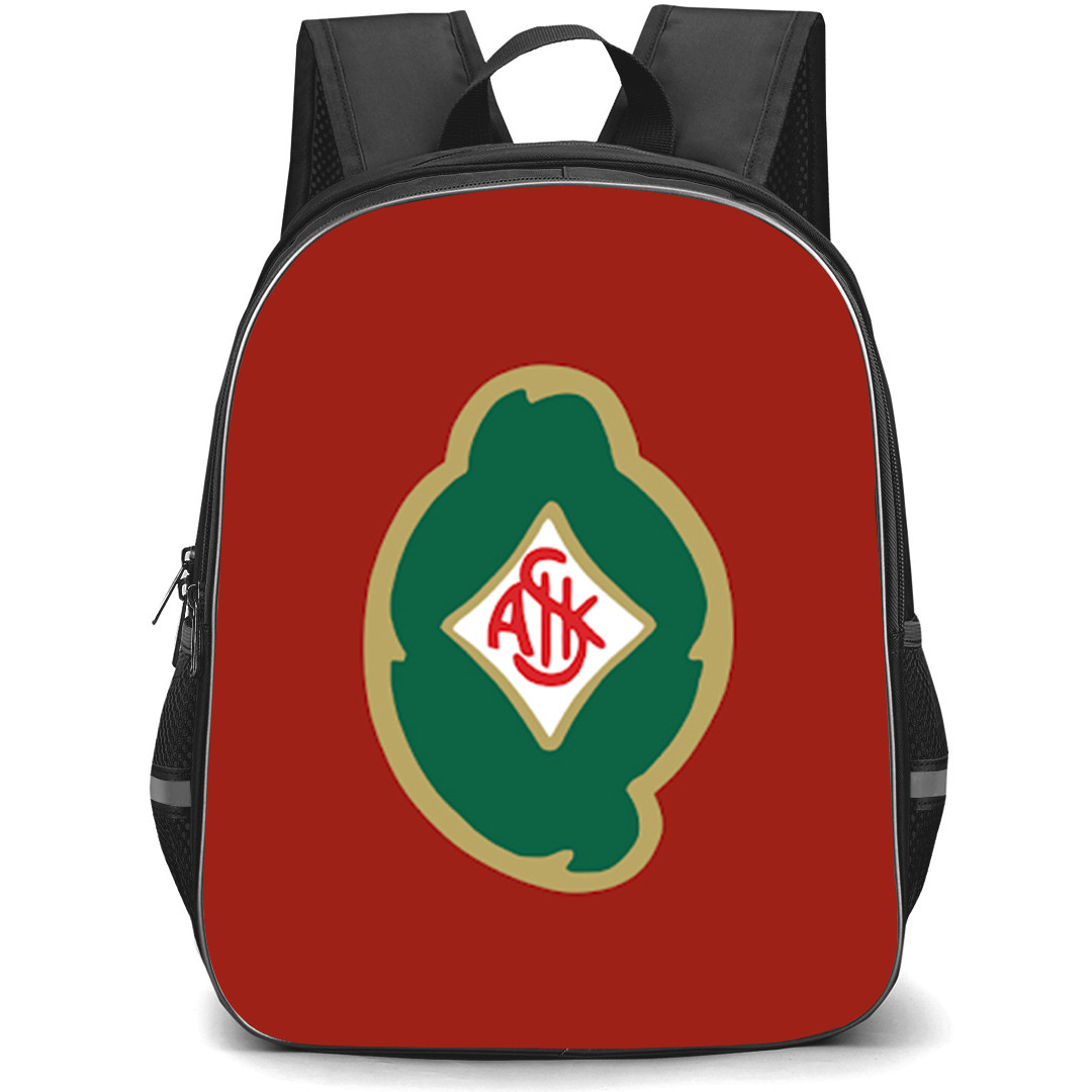 Skovde AIK Backpack School Bag StudentPack - Skovde AIK Logo On Dark Red Background Football Club
