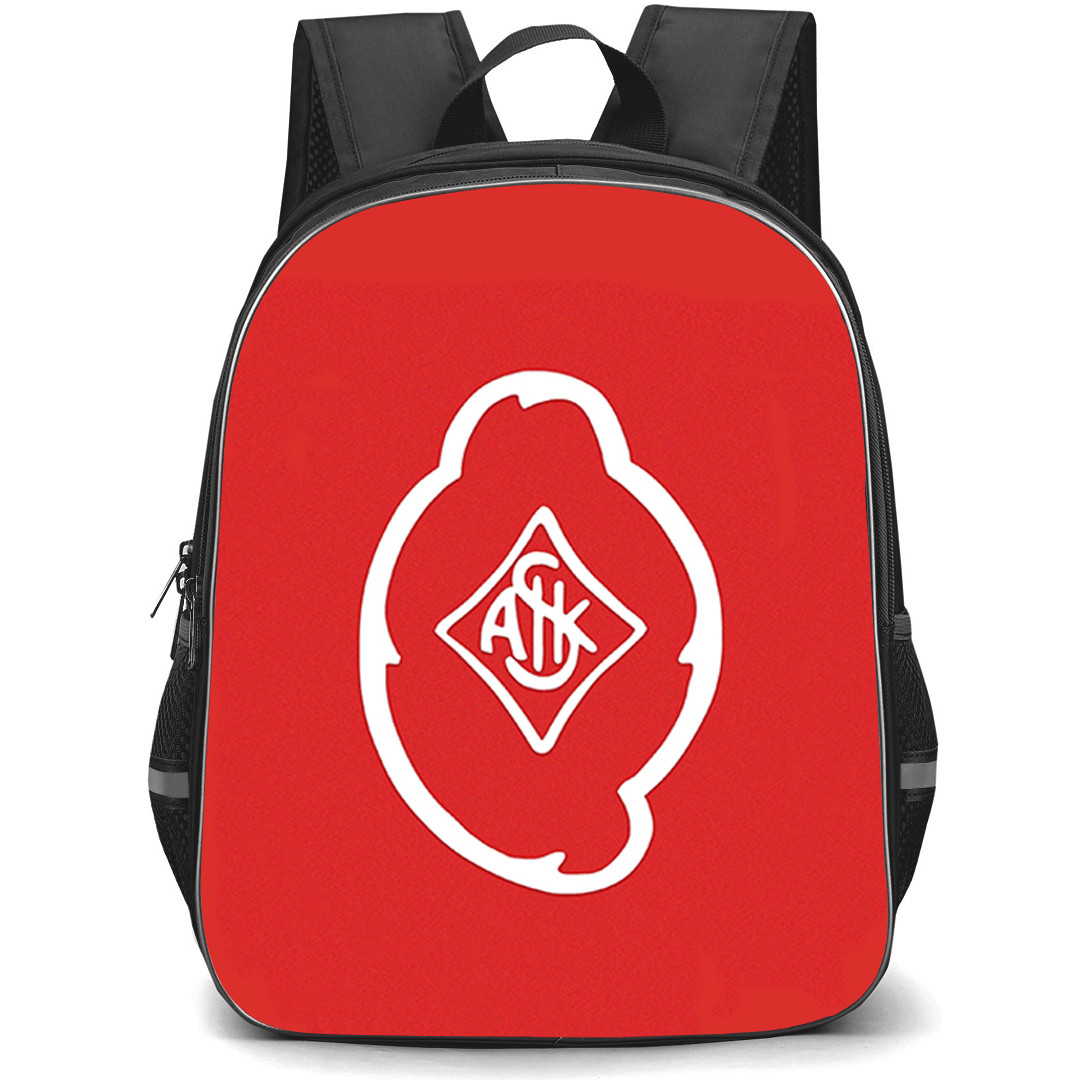 Skovde AIK Backpack School Bag StudentPack - Skovde AIK Logo On Red Background Football Club