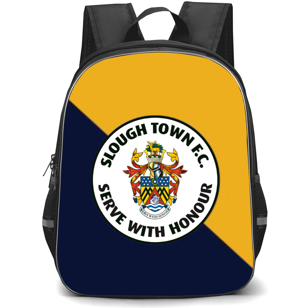 Slough Town Backpack School Bag StudentPack - Logo In Navy And Yellow Background Football Club
