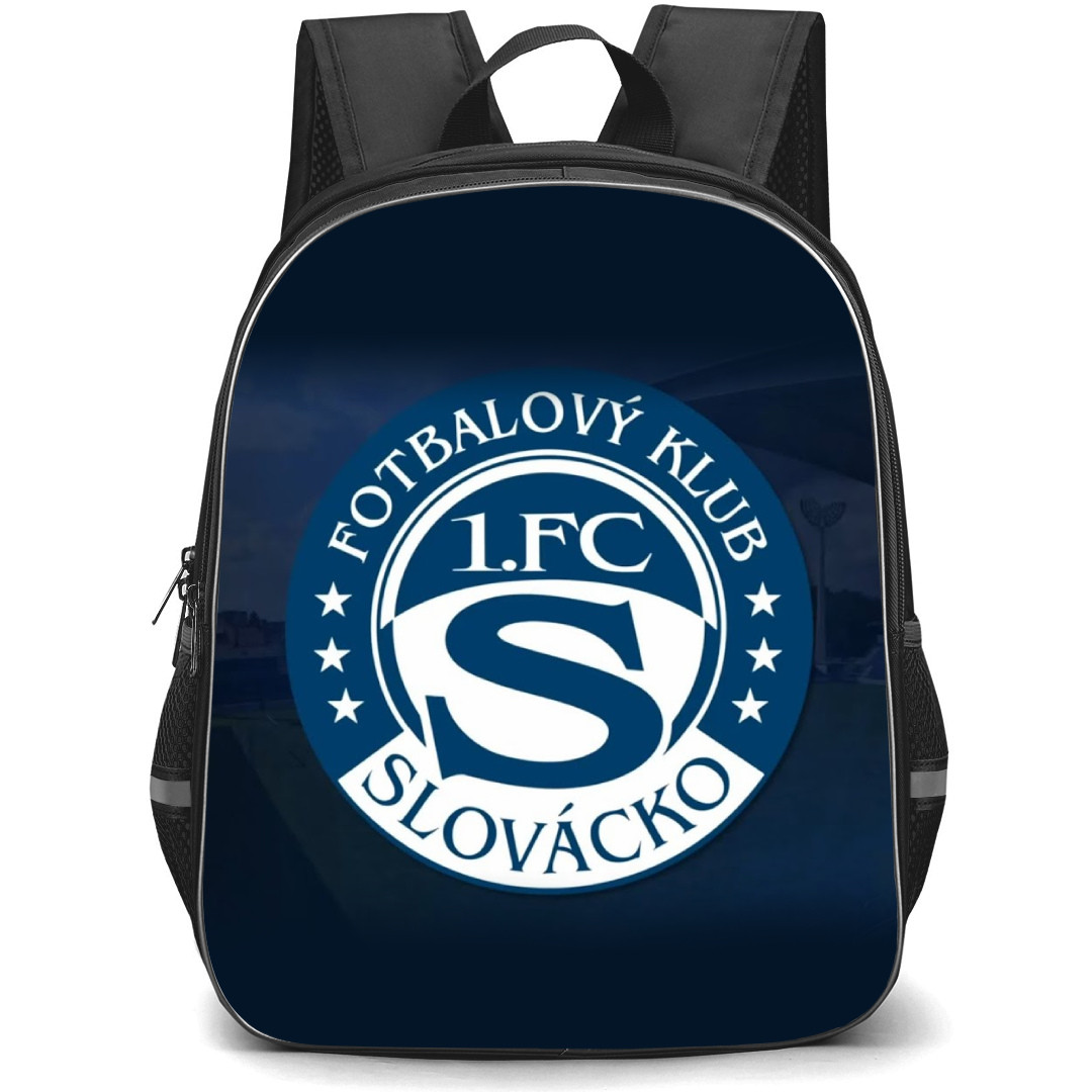 FC Slovacko Backpack School Bag StudentPack - Logo In Field Blue Background