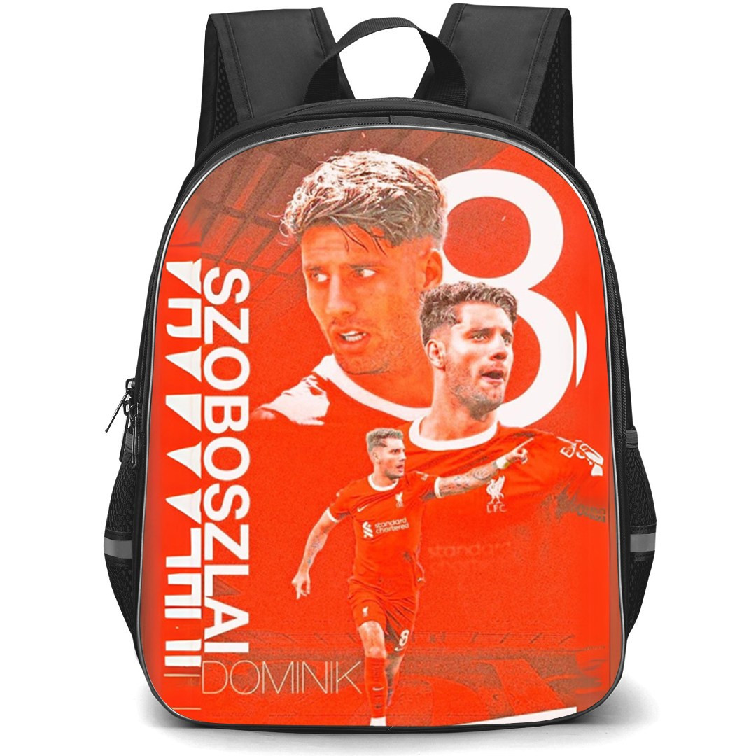 Dominik Szoboszlai Backpack StudentPack - Dominik Szoboszlai 8 Liverpool F.C. Fan Art Retro Poster