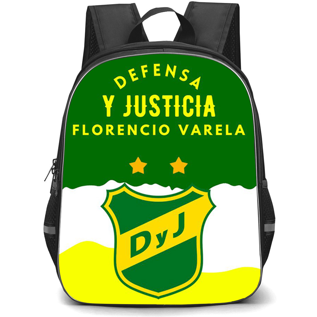 Club Social y Deportivo Defensa y Justicia Backpack School Bag StudentPack - Club Social y Deportivo Defensa y Justicia Logo with Multi Color Background