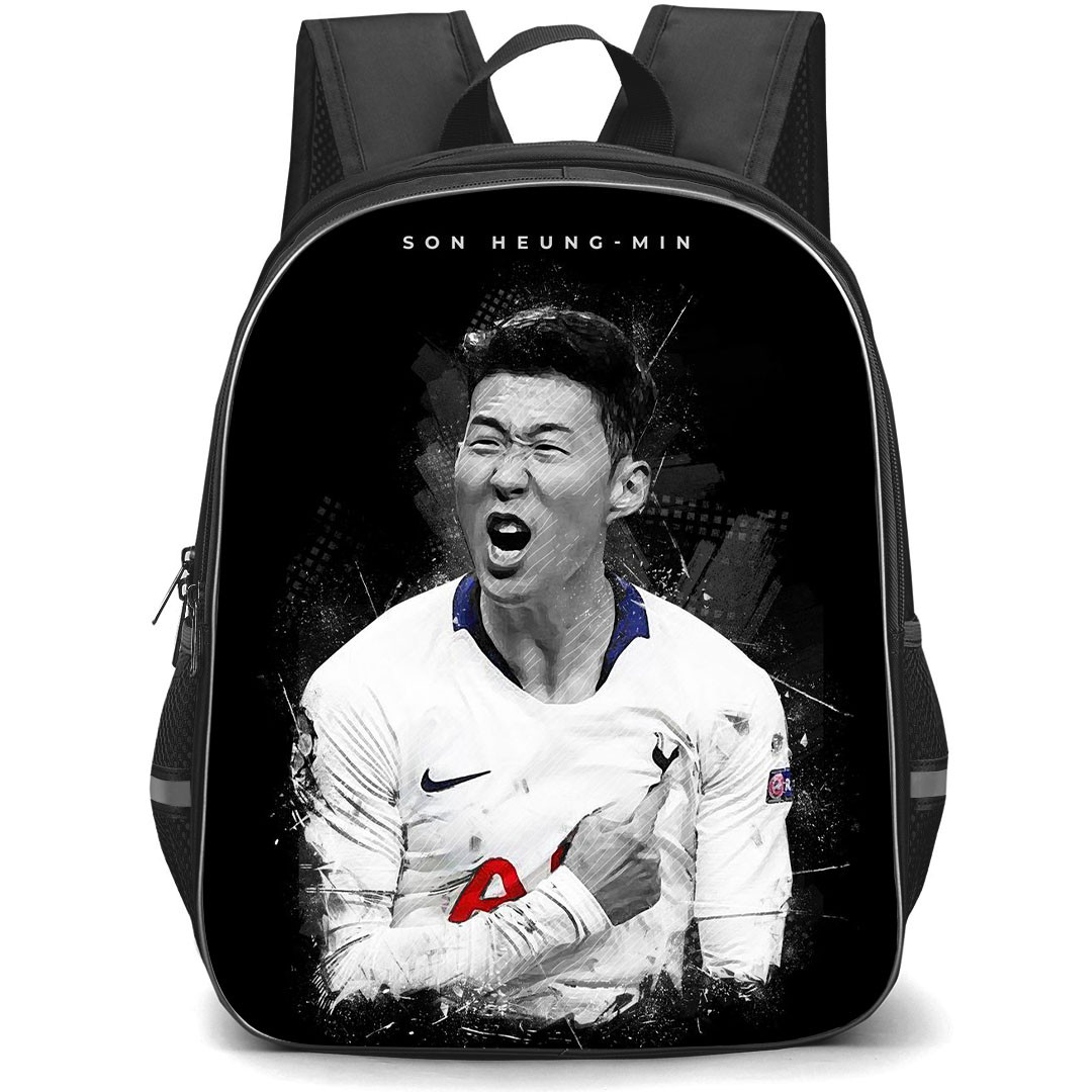 Son Heung-Min School Backpack StudentPack - Son Heung-Min Tottenham Hotspur FC Shouting Portrait Art