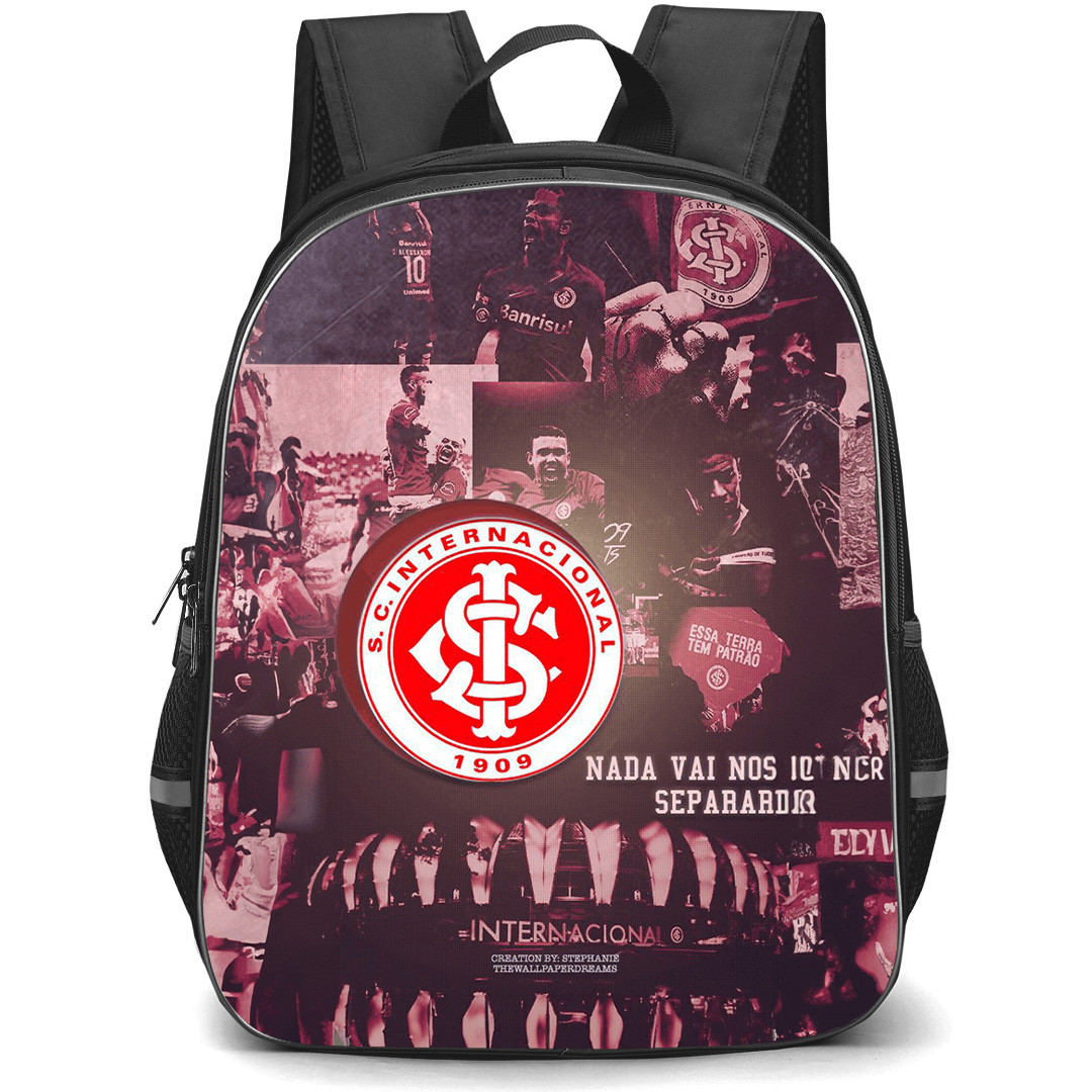 Sport Club Internacional Backpack School Bag StudentPack - Sport Club Internacional Stadium with Logo Champions Collage