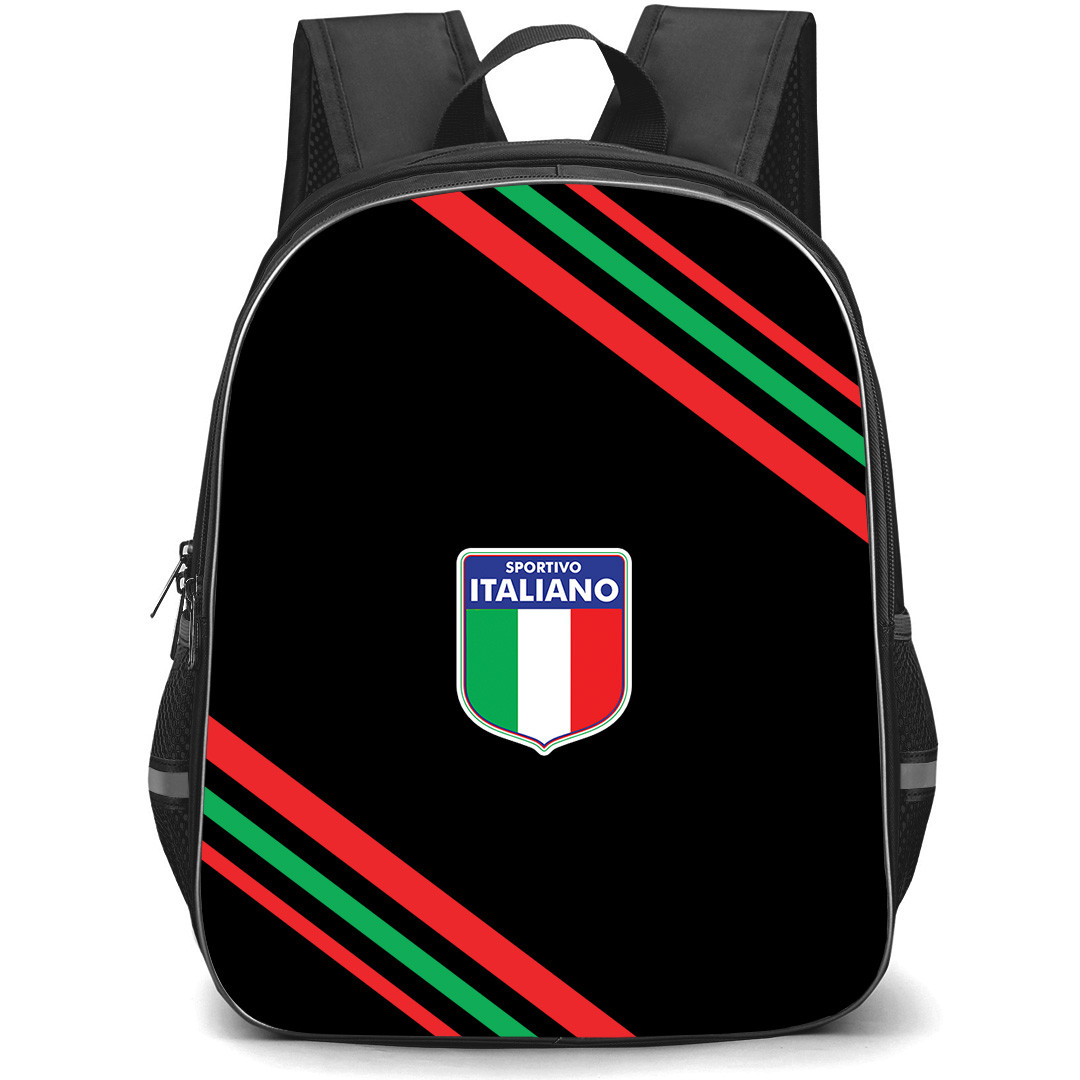 Club Sportivo Italiano Backpack School Bag StudentPack - Club Sportivo Italiano Large Logo With Stripe