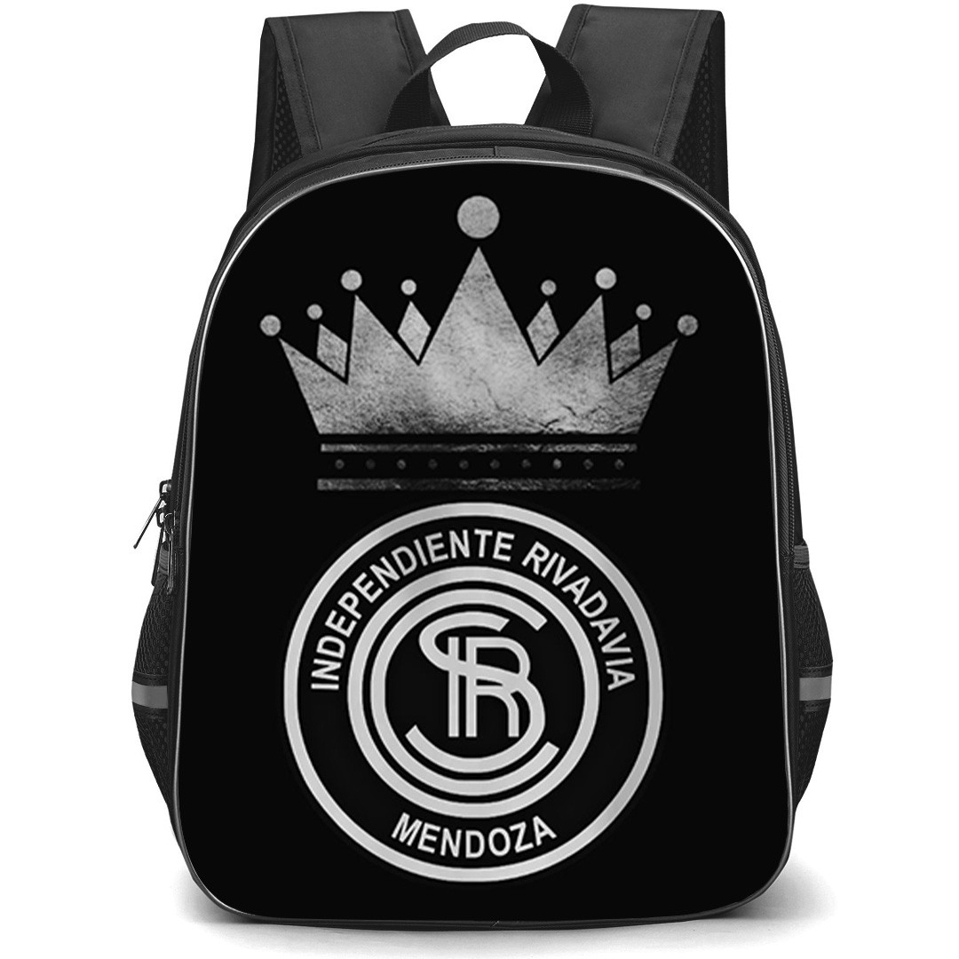 Club Sportivo Independiente Rivadavia Backpack School Bag StudentPack - Club Sportivo Independiente Rivadavia Logo with Black Background