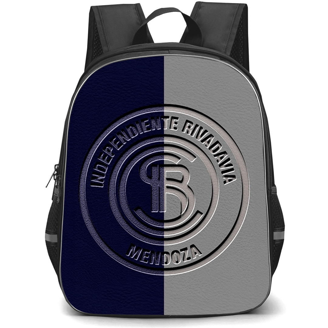 Club Sportivo Independiente Rivadavia Backpack School Bag StudentPack - Club Sportivo Independiente Rivadavia Logo with Dual Split Effect
