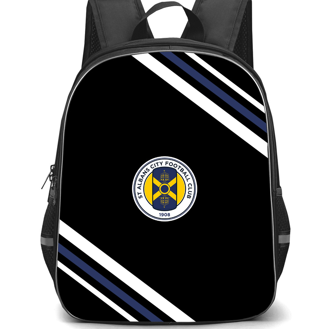 St Albans City Football Club Backpack School Bag StudentPack - St Albans City Football Club Large Logo With Stripe