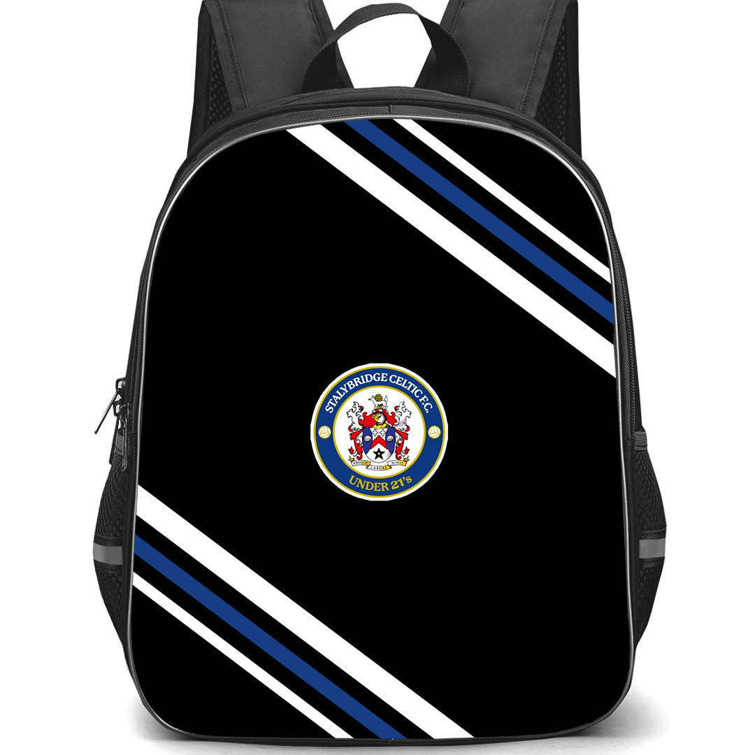 Stalybridge Celtic Football Club Backpack School Bag StudentPack - Stalybridge Celtic Football Club Large Logo With Stripe