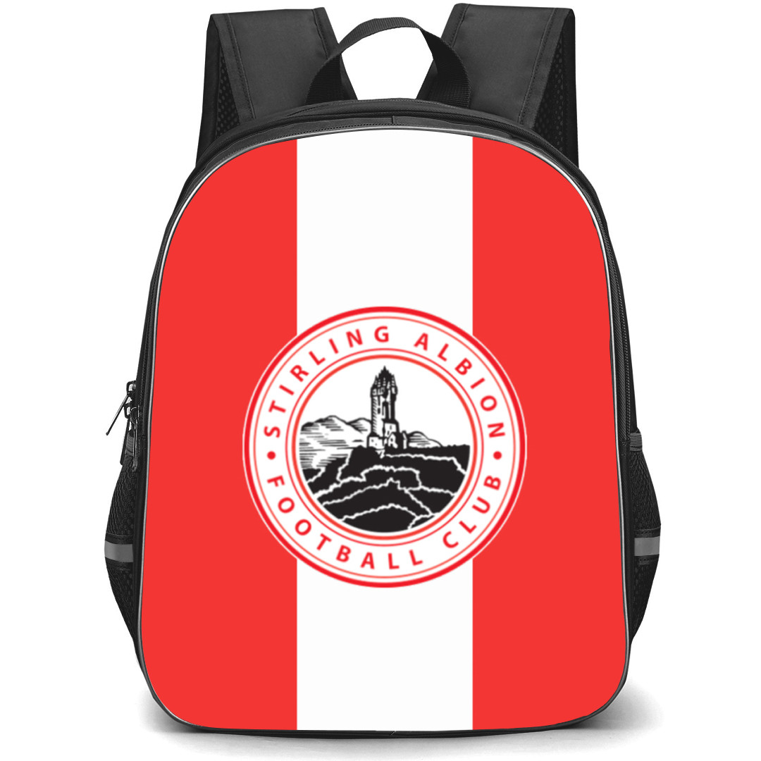 Stirling Albion Backpack School Bag StudentPack - Logo In Red And White Background Football Club
