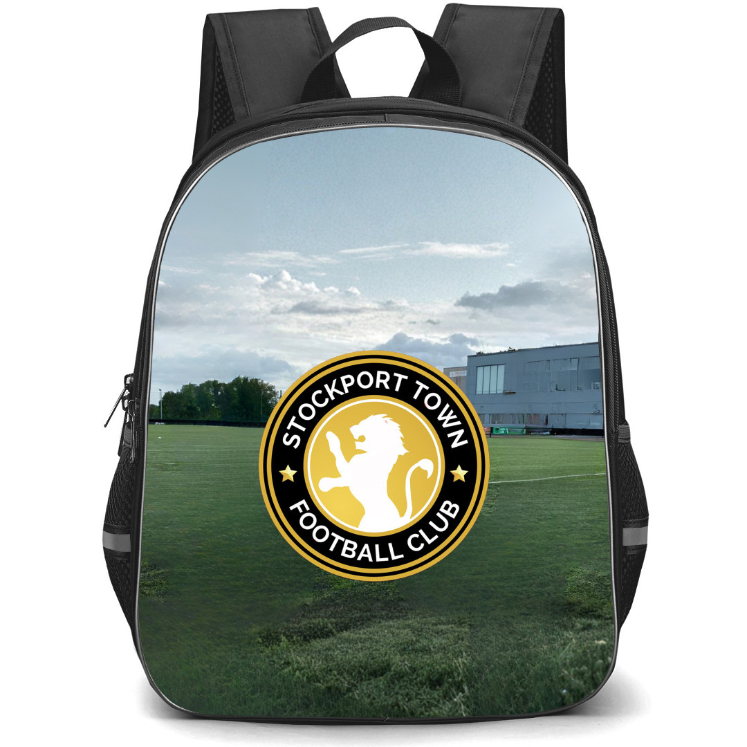 Stockport Town Backpack School Bag StudentPack - Logo Field Background Football Club