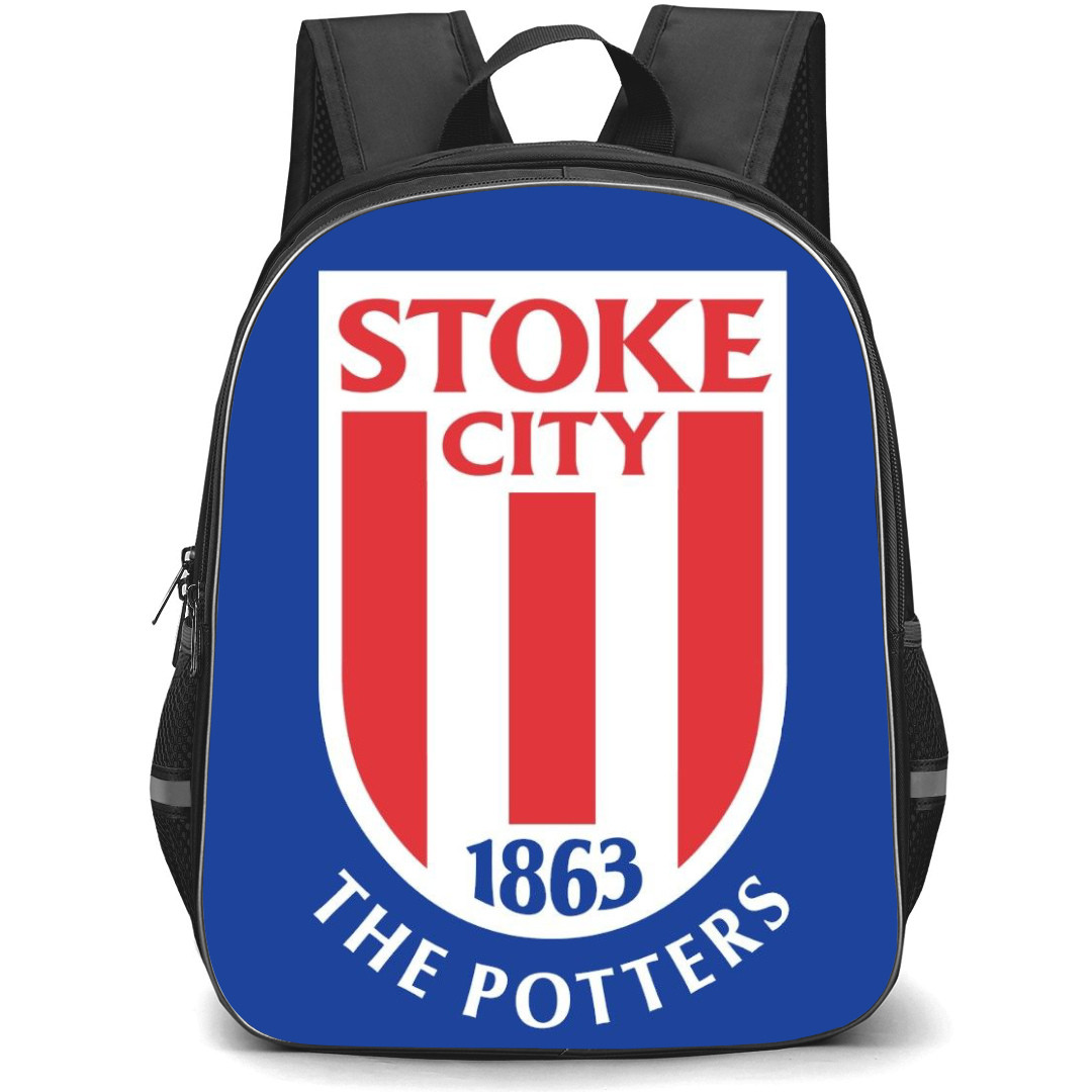 Stoke City F.C. Backpack StudentPack - Stoke City F.C. Logo On Blue Background