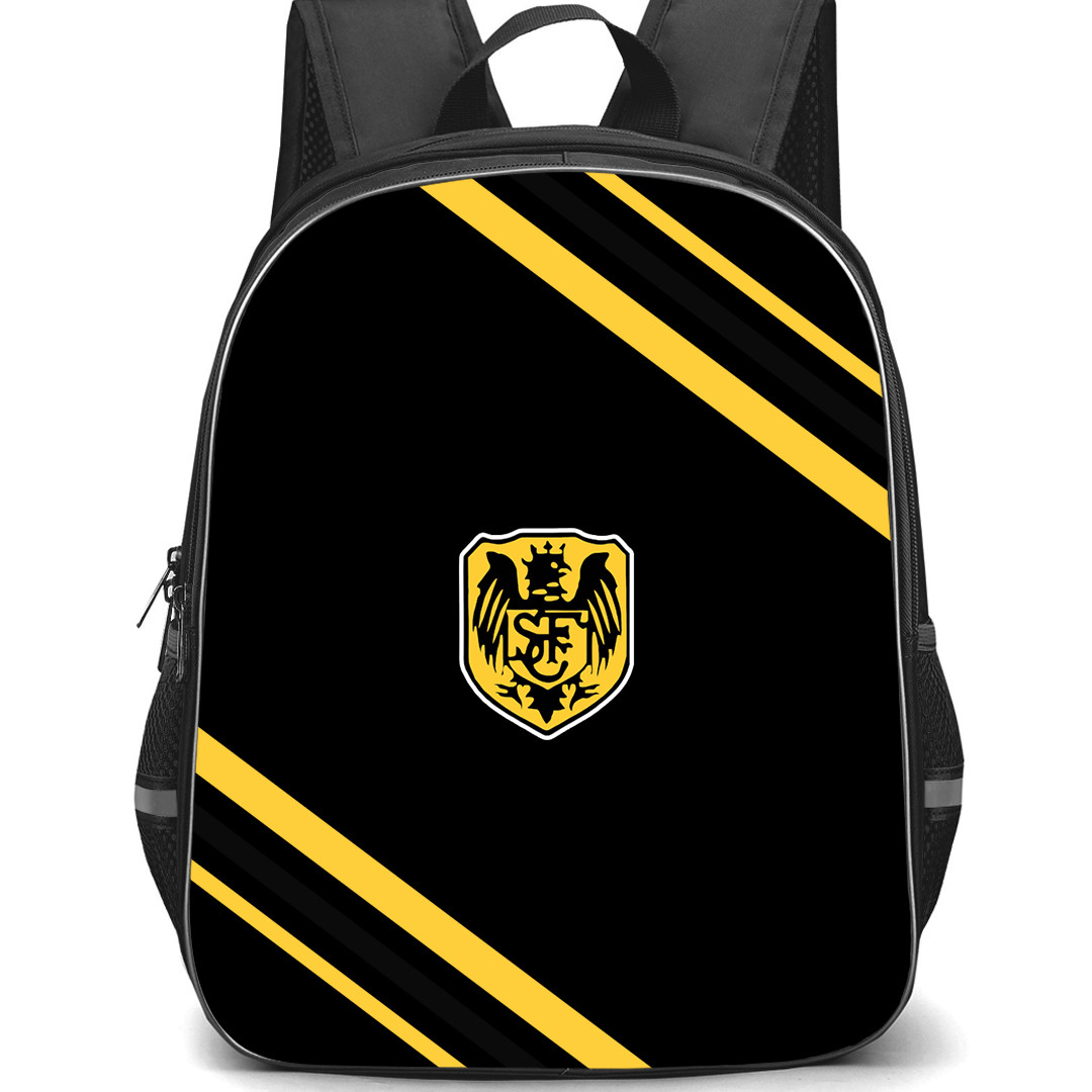 Stotfold Football Club Backpack School Bag StudentPack - Stotfold Football Club Large Logo With Stripe
