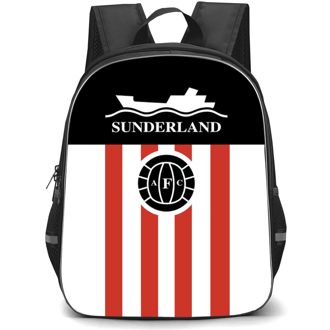 Sunderland A.F.C. Backpack StudentPack - Sunderland A.F.C. Logo On Red Stripe Black Background