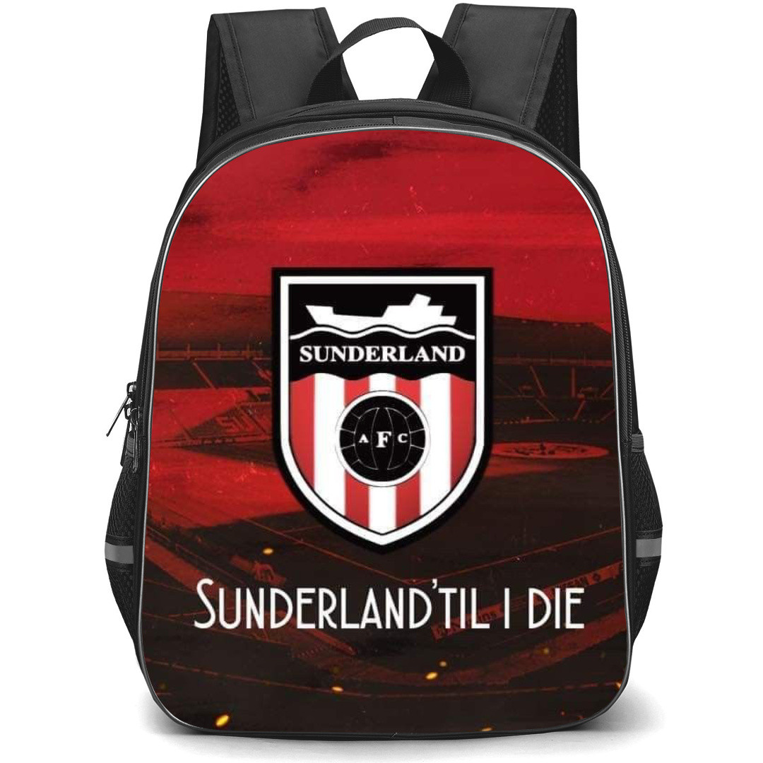 Sunderland A.F.C. Backpack StudentPack - Sunderland A.F.C. Logo On Red Effect Stadium Background