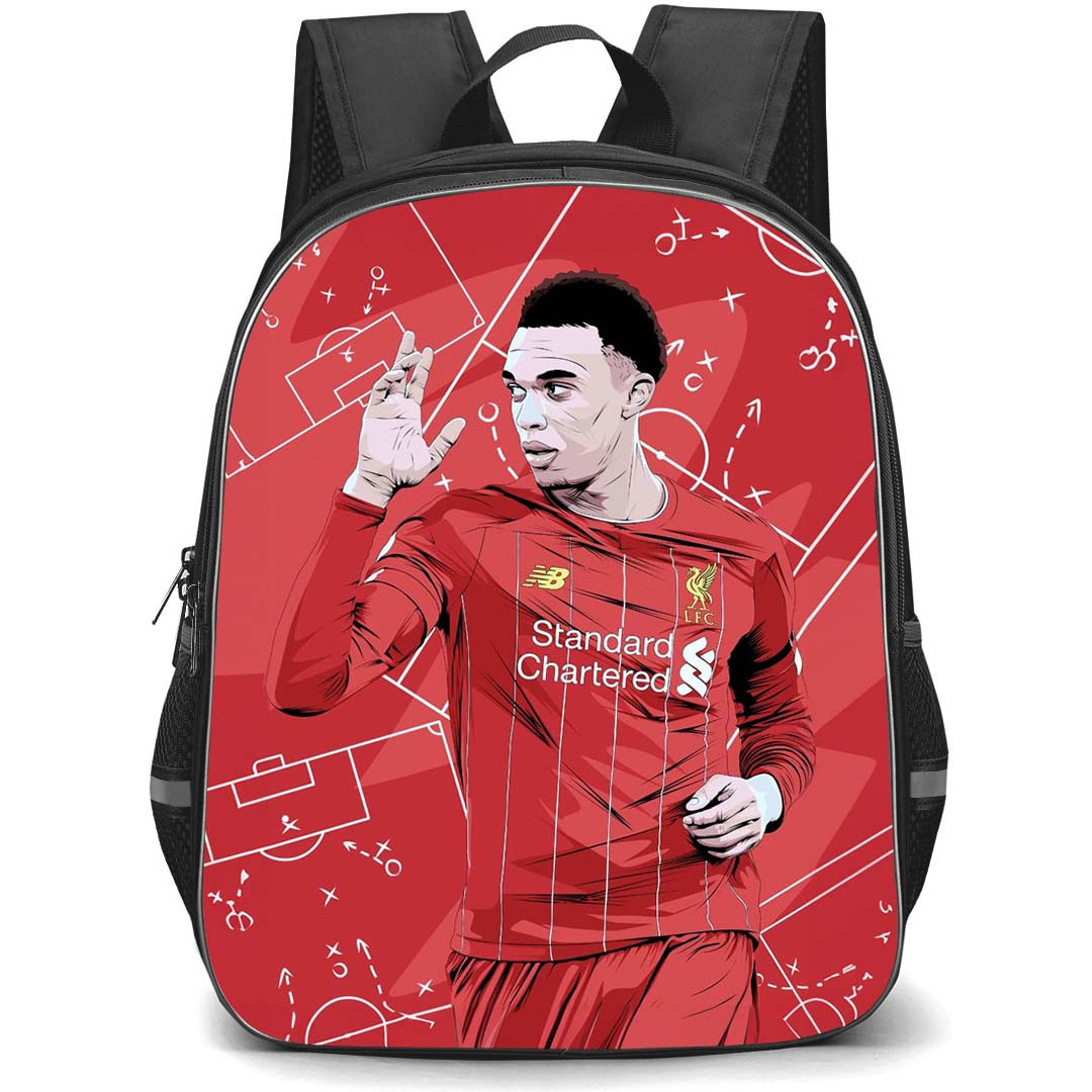 Trent Alexander-Arnold Backpack StudentPack - Trent Alexander-Arnold Liverpool F.C. Vector Portrait Red Background