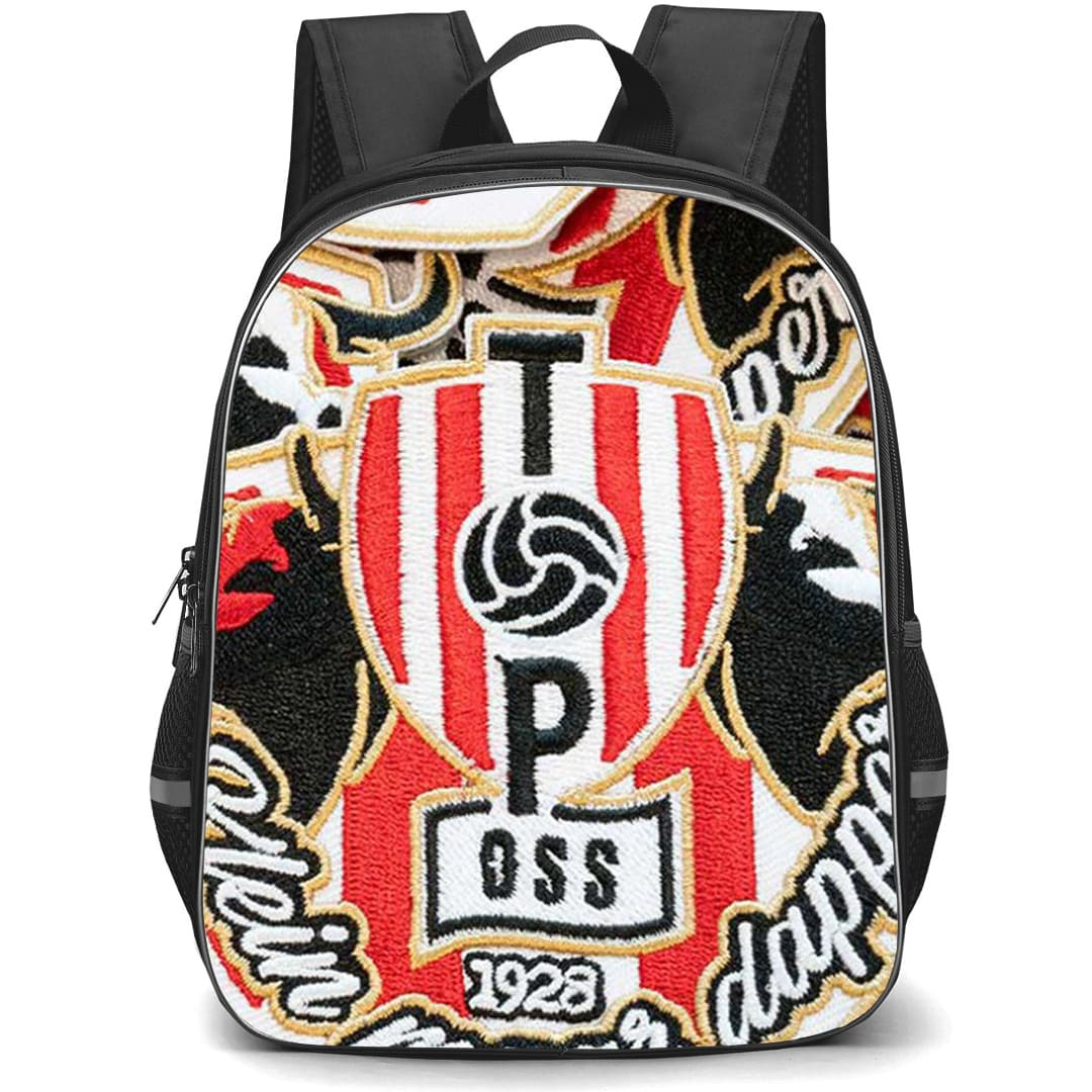 TOP Oss Backpack School Bag StudentPack - Embroidered Logo Patch Collage Football Club