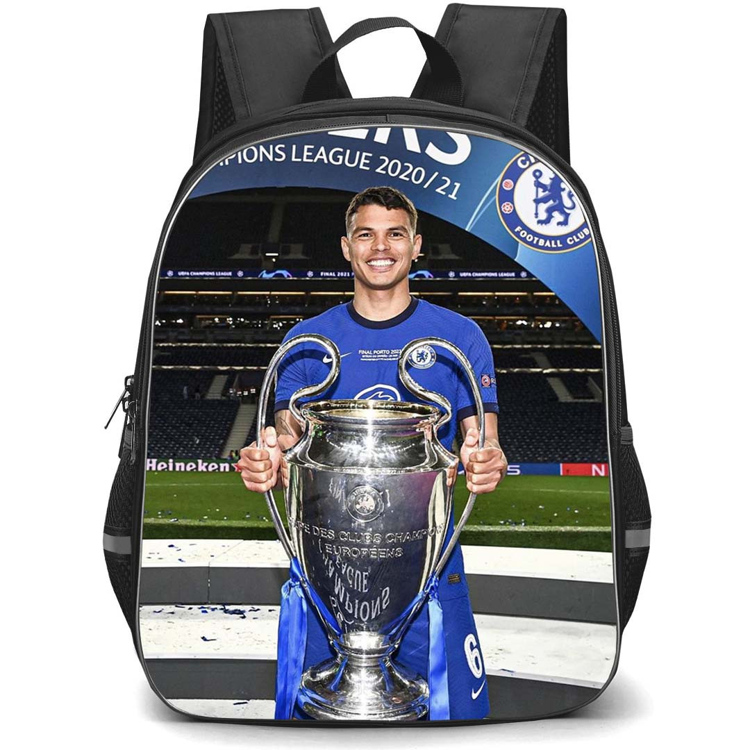 Thiago Silva Backpack StudentPack - Thiago Silva Chelsea F.C. Holding UEFA Champions League 2020-21 Poster