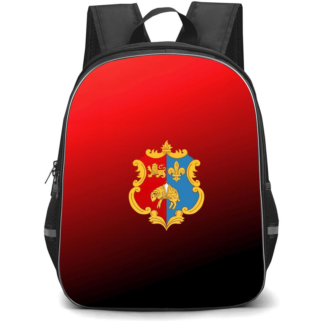 Tavistock Association Football Club Backpack School Bag StudentPack - Tavistock Association Football Club Logo with Gradient Red Effect