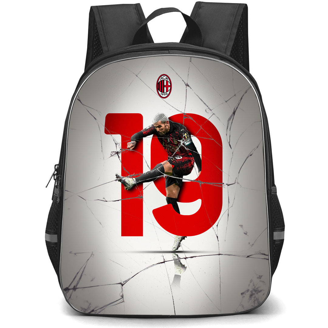 Theo Hernandez Backpack StudentPack - Theo Hernandez 19 A.C. Milan Kick Graphic Art Poster