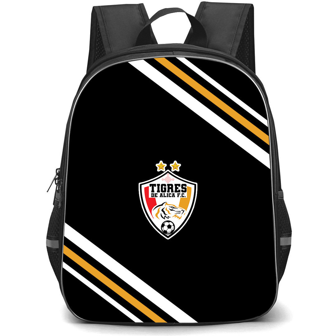 Tigres de Alica Futbol Club Backpack School Bag StudentPack - Tigres de Alica Futbol Club Large Logo With Stripe