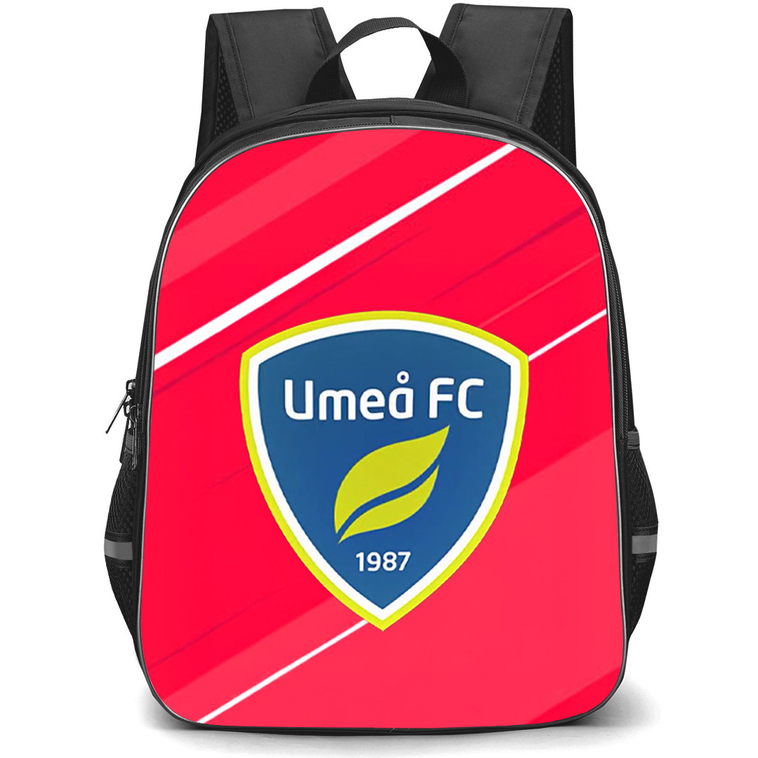 Umea FC Backpack School Bag StudentPack - Umea FC Logo On Red Background Football Club