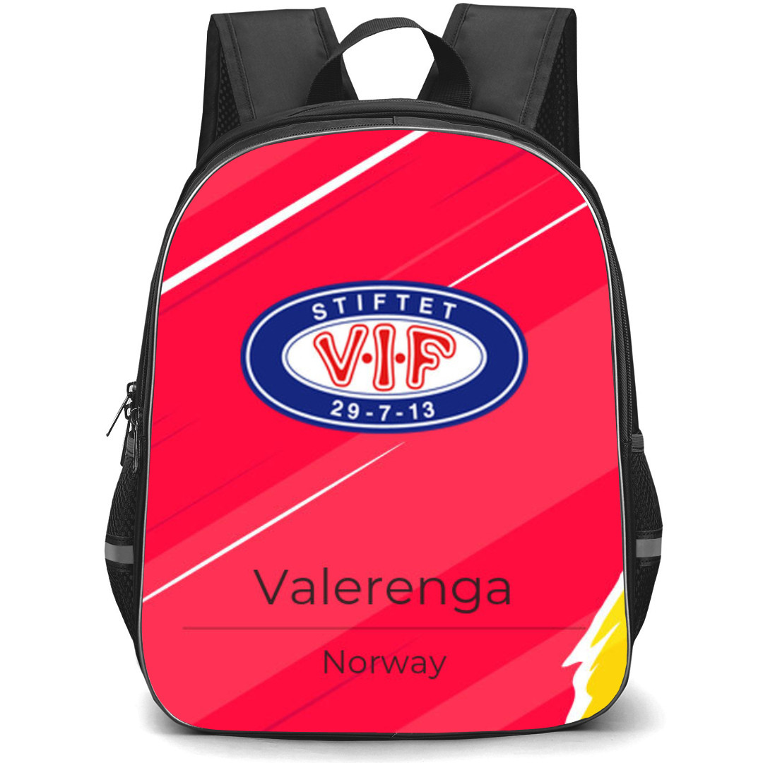 Valerenga Fotball Backpack School Bag StudentPack - Logo Poster In Red Background