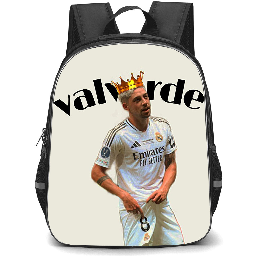 Federico Valverde Backpack StudentPack - Federico Valverde Real Madrid Crown On Head Sticker
