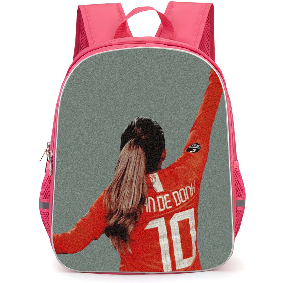 Van De Donk Backpack StudentPack - Van De Donk FC Bayern Munich Standing Back On Gray Background