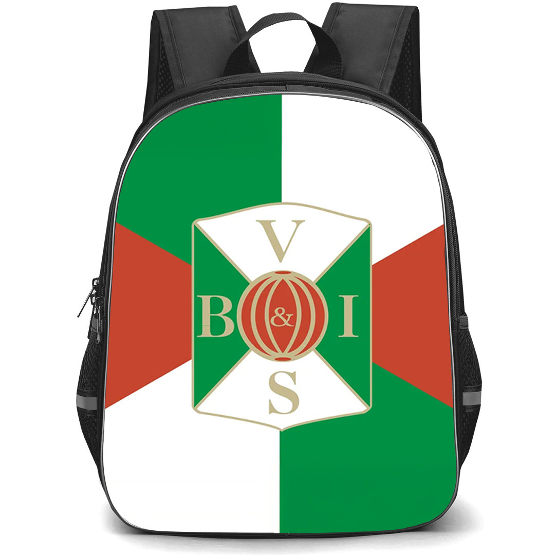 Varbergs BoIS FC Backpack School Bag StudentPack - Varbergs BoIS FC Logo On Green Orange And White Background Football Club