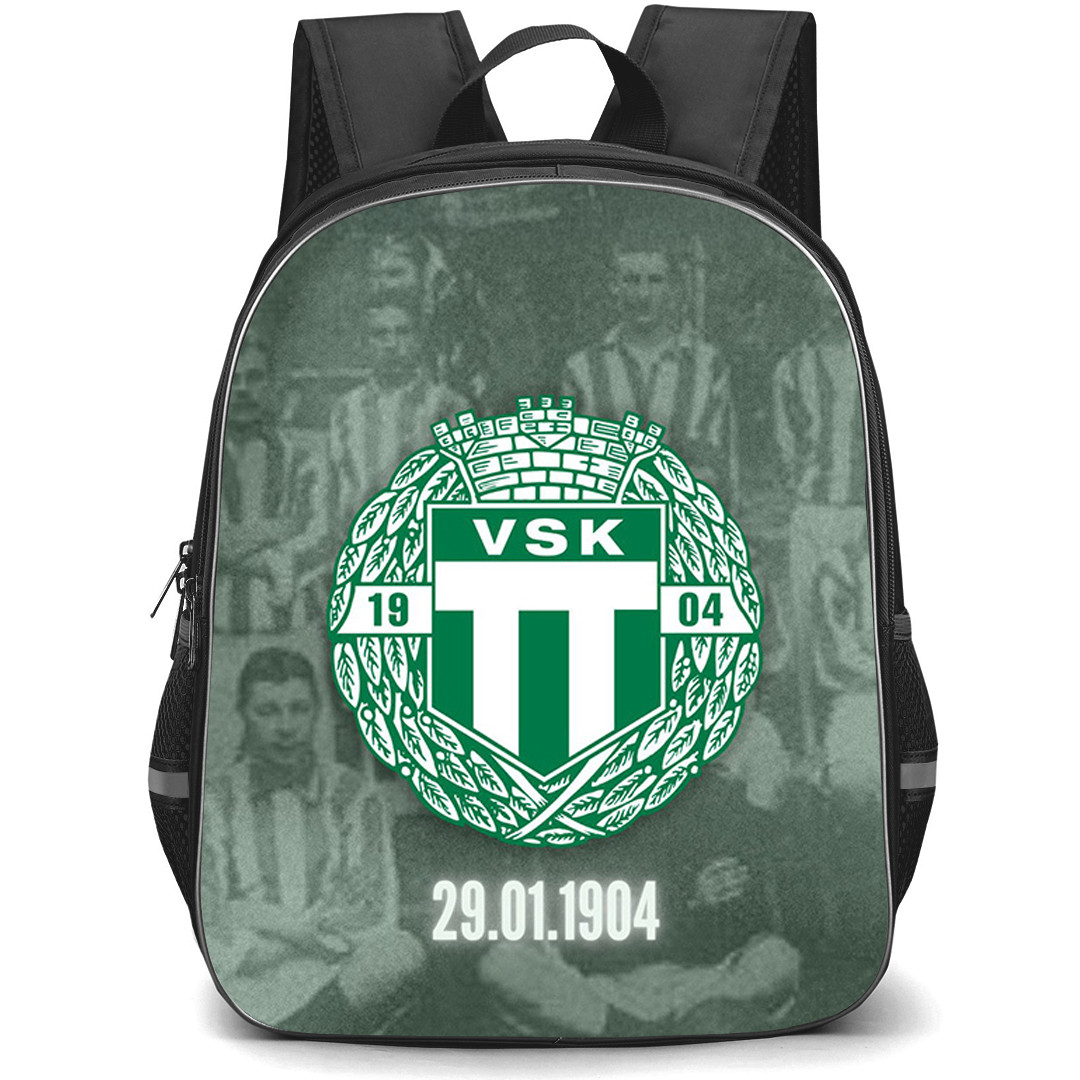 Vasteras SK Fotboll Backpack School Bag StudentPack - Vasteras SK Fotboll Logo On 1904 Retro Team Poster Football Club