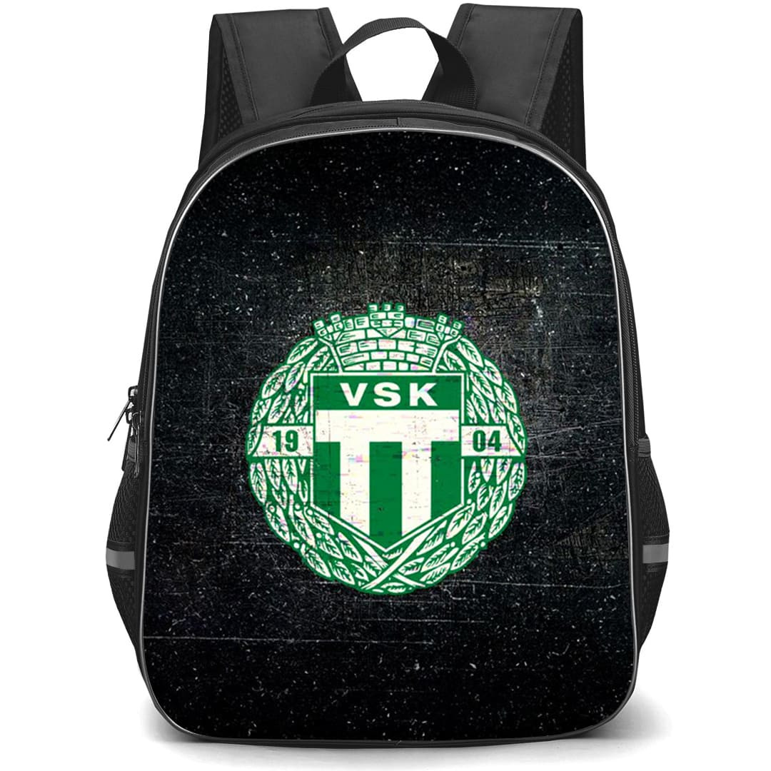Vasteras SK Fotboll Backpack School Bag StudentPack - Vasteras SK Fotboll Logo On Black Background Football Club