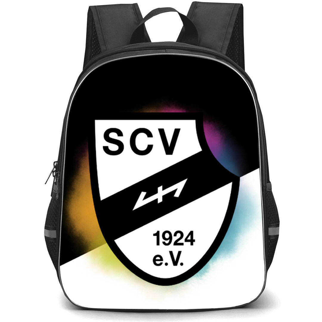 SC Verl Backpack School Bag StudentPack - Logo In Black And White Background Football Club