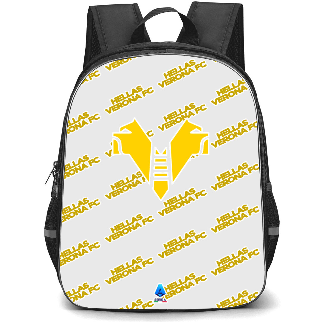 Hellas Verona FC Football Club Backpack StudentPack - Verona Football Club Medley Monogram Wordmark