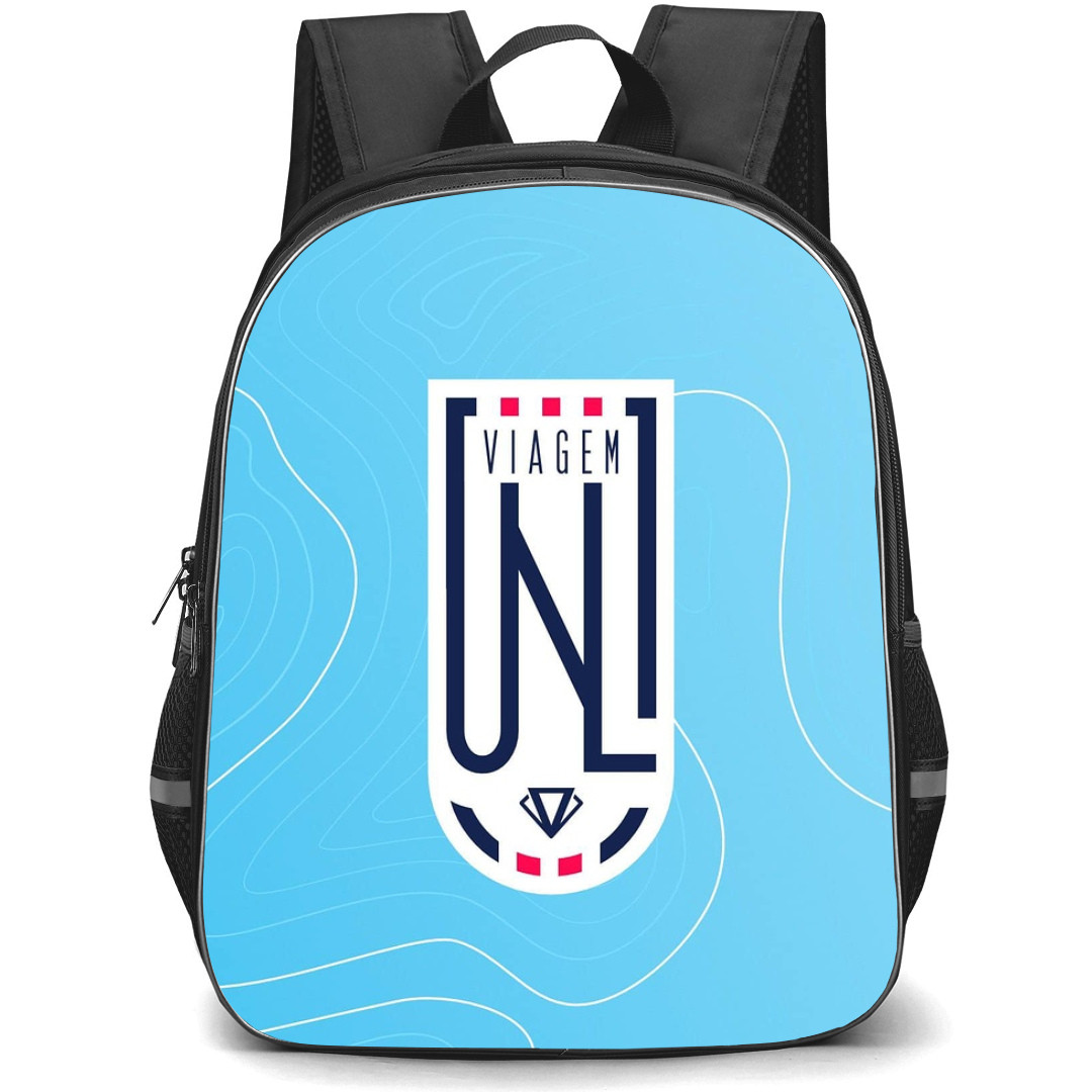 FK Viagem Usti Nad Labem Backpack School Bag StudentPack - Logo In Blue Abstract Background
