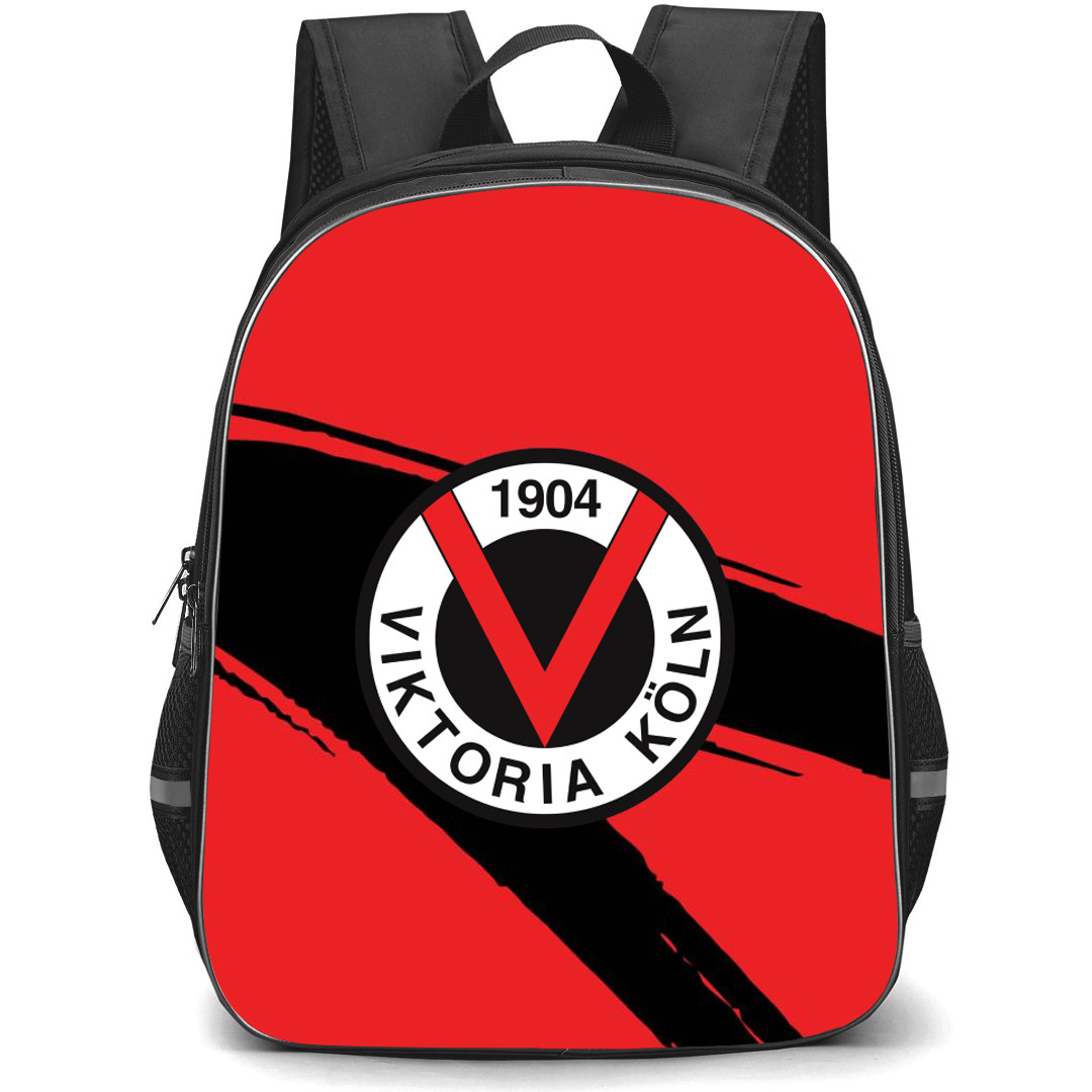 Viktoria Koln 1904 Backpack School Bag StudentPack - Logo In Red And Black Background Football Club