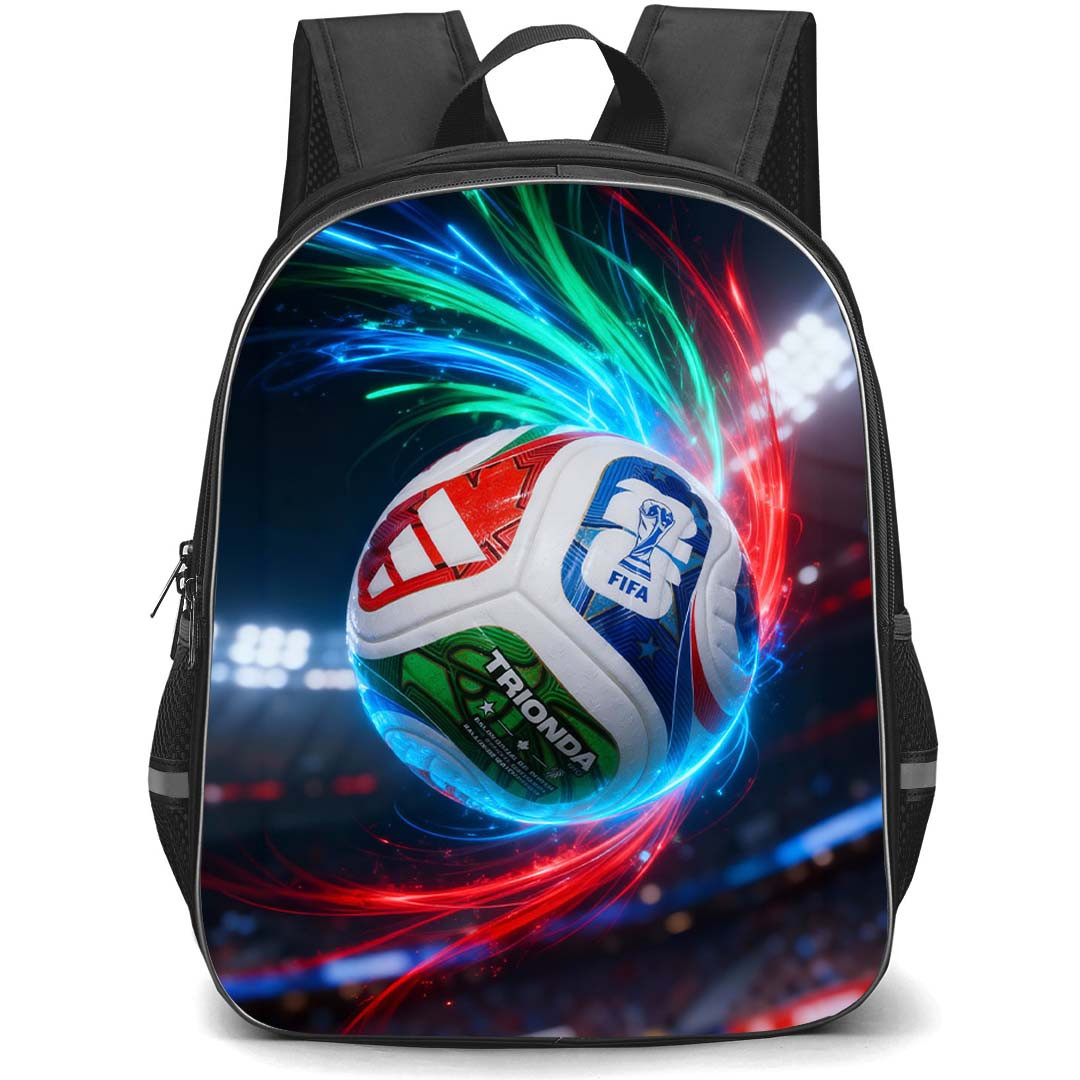 FIFA World Cup 2026 Backpack School Bag StudentPack - FIFA World Cup 2026 Official Match Ball Neon Effect Poster