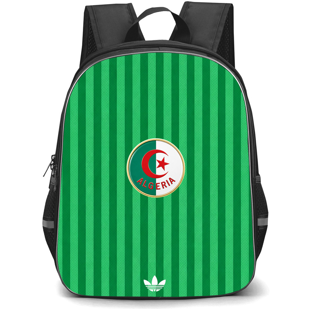 Fifa World Cup 2026 Algeria Backpack School Bag StudentPack - Fifa World Cup 2026 Algeria Away Flag Design Pattern