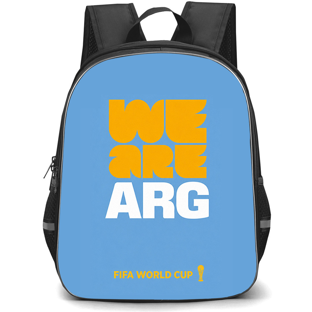 FIFA World Cup 2026 Argentina Backpack School Bag StudentPack - FIFA World Cup 2026 Argentina Pride Slogan Minimalist Poster