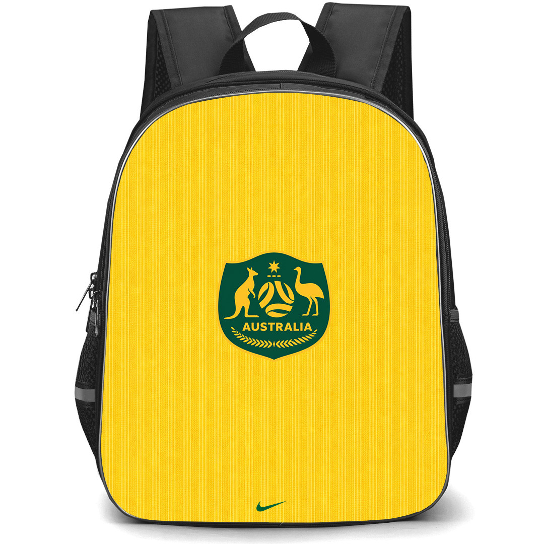 Fifa World Cup 2026 Australia Backpack School Bag StudentPack - Fifa World Cup 2026 Australia Home Flag Design Pattern