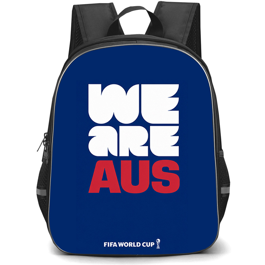 FIFA World Cup 2026 Australia Backpack School Bag StudentPack - FIFA World Cup 2026 Australia Pride Slogan Minimalist Poster