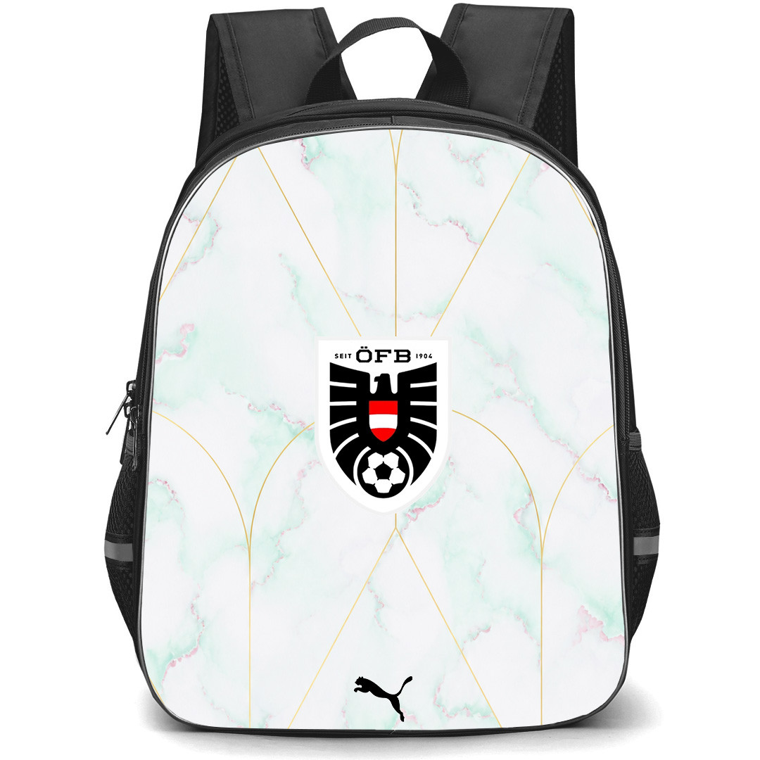 Fifa World Cup 2026 Austria Backpack School Bag StudentPack - Fifa World Cup 2026 Austria Away Flag Design Pattern