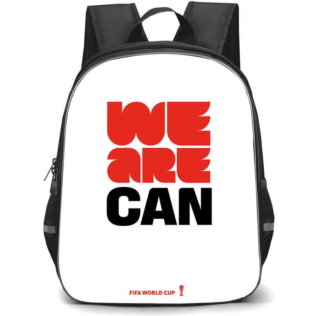 FIFA World Cup 2026 Canada Backpack School Bag StudentPack - FIFA World Cup 2026 Canada Retro Geometry Poster