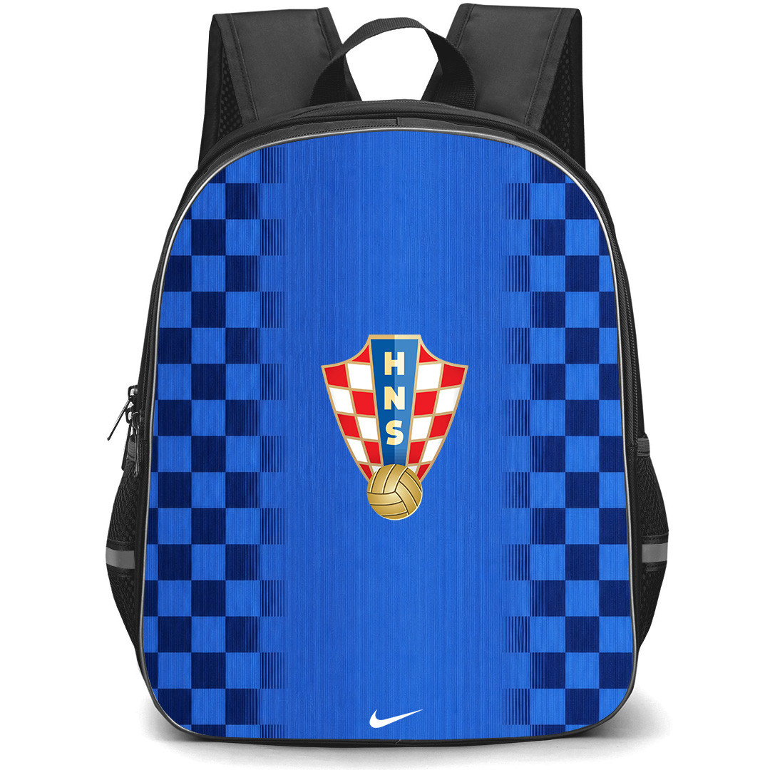 Fifa World Cup 2026 Croatia Backpack School Bag StudentPack - Fifa World Cup 2026 Croatia Away Flag Design Pattern