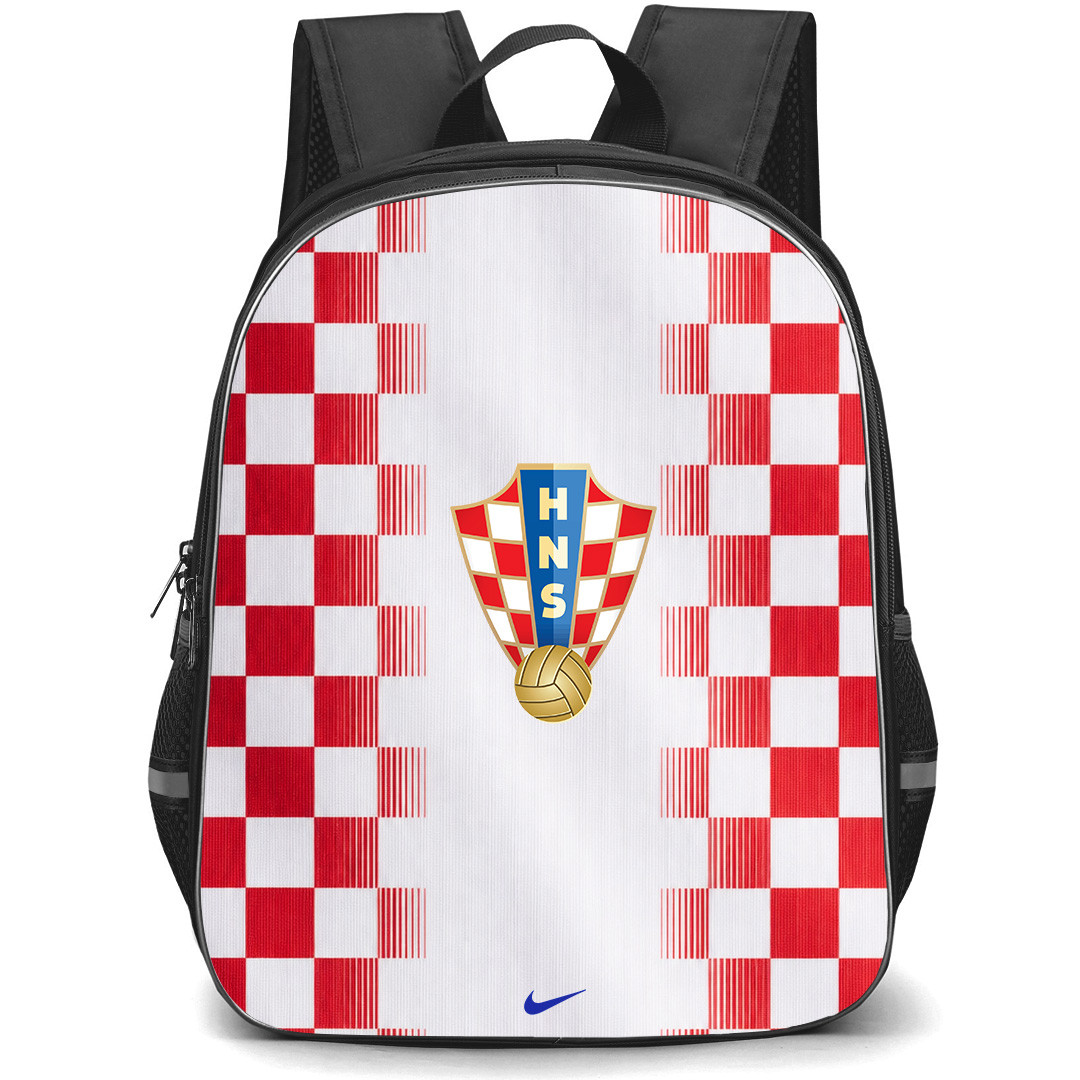 Fifa World Cup 2026 Croatia Backpack School Bag StudentPack - Fifa World Cup 2026 Croatia Home Flag Design Pattern
