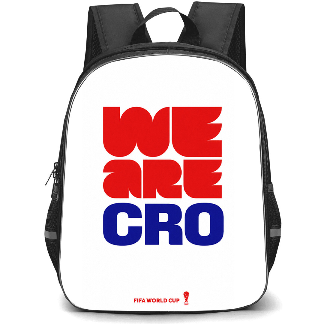 FIFA World Cup 2026 Croatia Backpack School Bag StudentPack - FIFA World Cup 2026 Croatia Pride Slogan Minimalist Poster