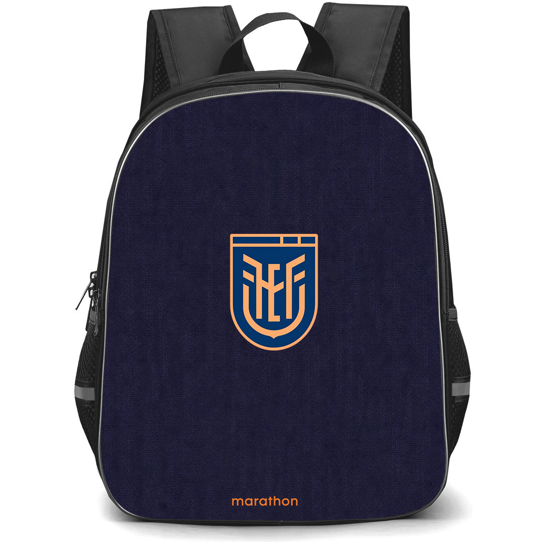 Fifa World Cup 2026 Ecuador Backpack School Bag StudentPack - Fifa World Cup 2026 Ecuador Away Flag Design Pattern